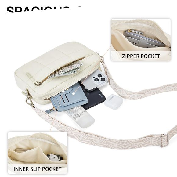 Crossbody Bags Crossbody Purse Lhtweht Puffer Shoulder Bag T_T - Picture 3 of 6